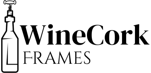 Winecorkframes logoet i sort og hvid