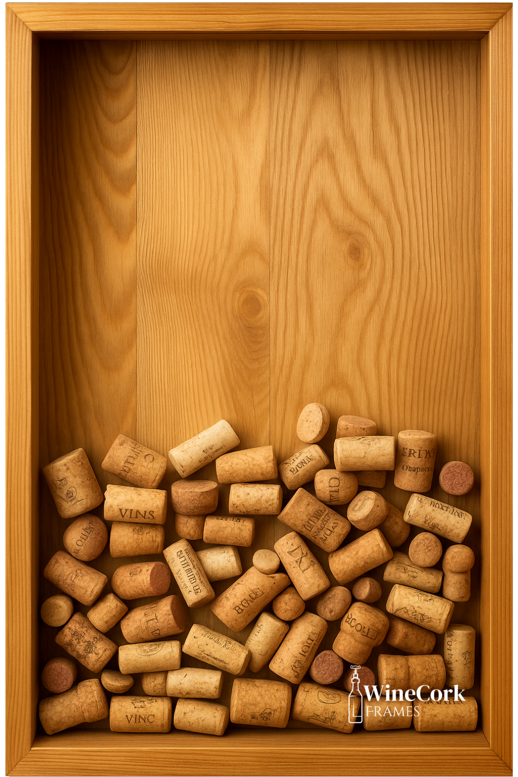 Winecorkframe i Rustik