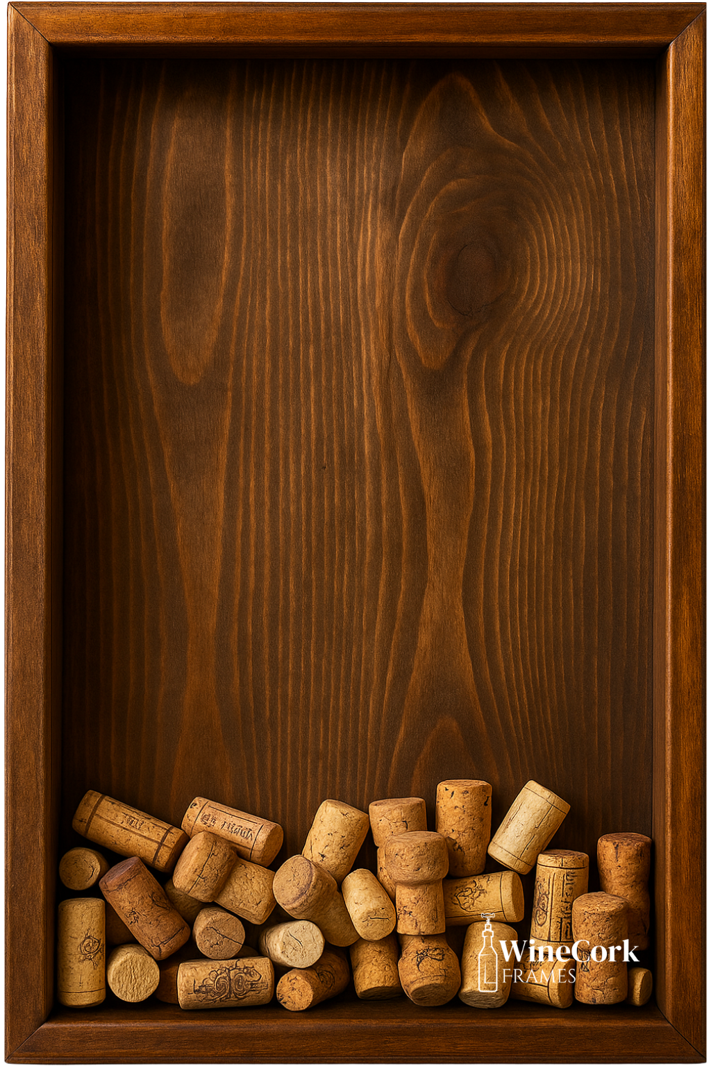 Winecorkframe i Valnød